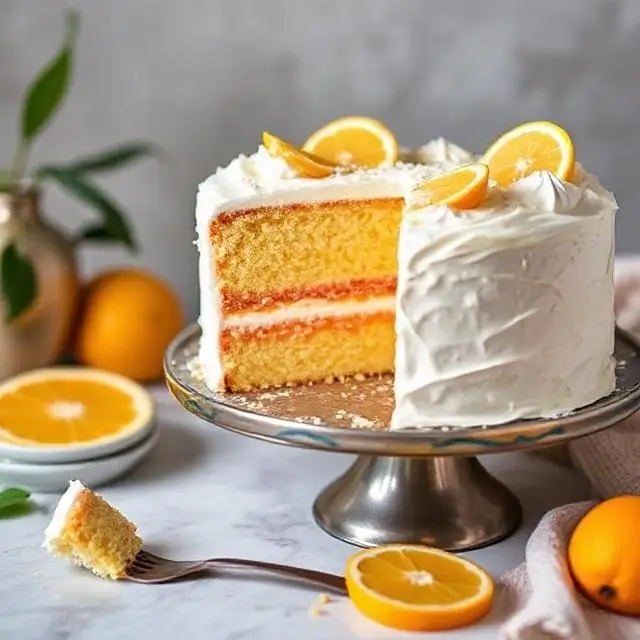 Velvet Citrus Burst Cake