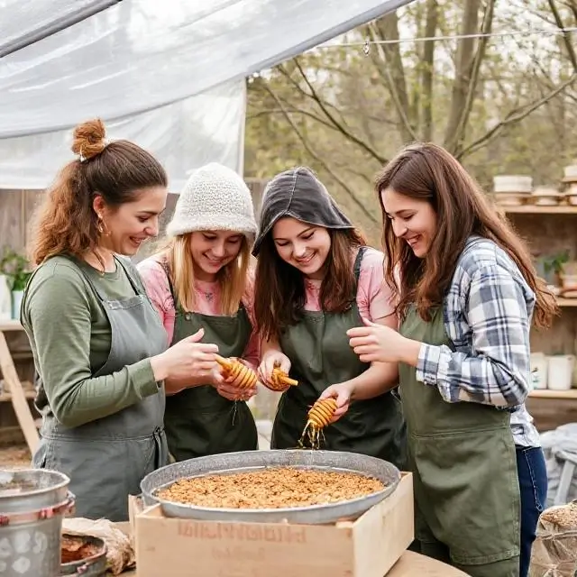 The Sugar Honey team working together happily.